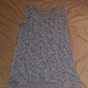 95% Polyester 5% Spandex M Ruffled Tank top